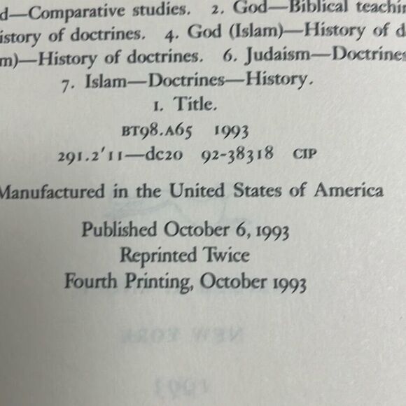 A History of God: The 4,000-Year Quest of Judaism, Christianity, Islam HB 1993 - Picture 5 of 5